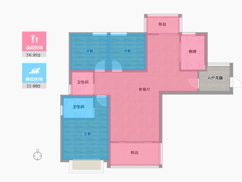 广东省-深圳市-融湖中心城(一期)-85.30-户型库-动静分区