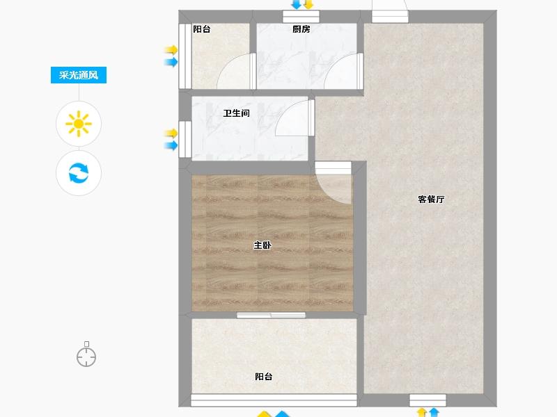 广东省-深圳市-风格名苑-36.00-户型库-采光通风