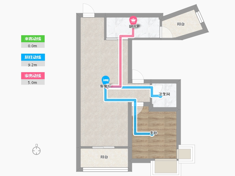 广东省-深圳市-大冲城市花园-41.60-户型库-动静线