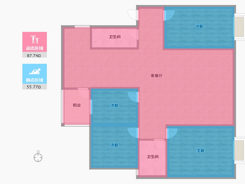 广东省-深圳市-紫薇苑(西区)-129.87-户型库-动静分区