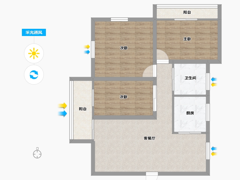 广东省-深圳市-钜建大厦-76.53-户型库-采光通风