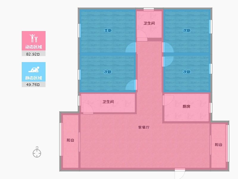 广东省-深圳市-东江豪苑-119.50-户型库-动静分区