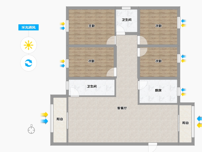 广东省-深圳市-东江豪苑-119.50-户型库-采光通风