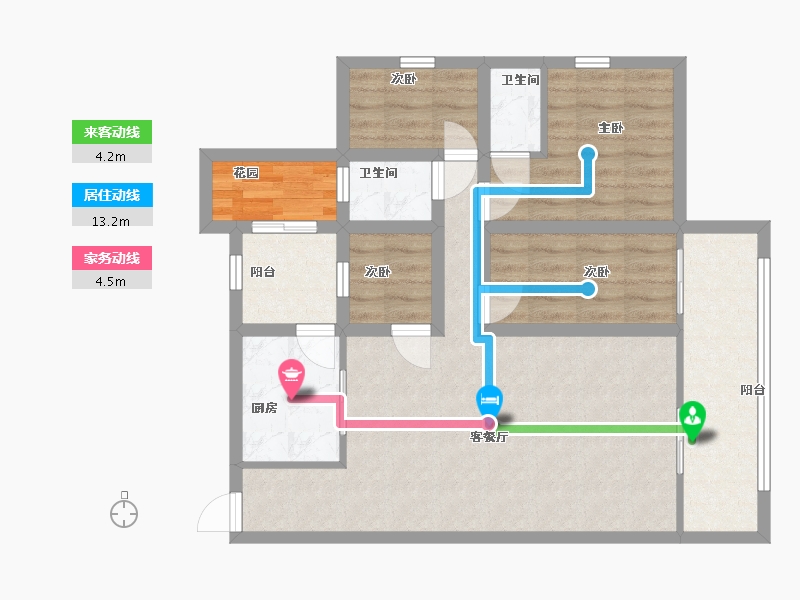 广东省-深圳市-向南瑞峰花园-82.55-户型库-动静线