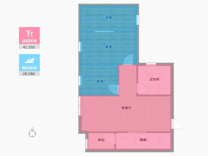 广东省-深圳市-南海大厦-62.78-户型库-动静分区