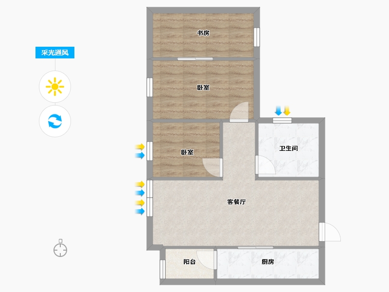 广东省-深圳市-南海大厦-62.78-户型库-采光通风