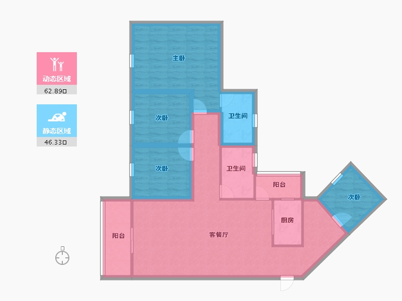 广东省-深圳市-恒丰理想居-96.79-户型库-动静分区