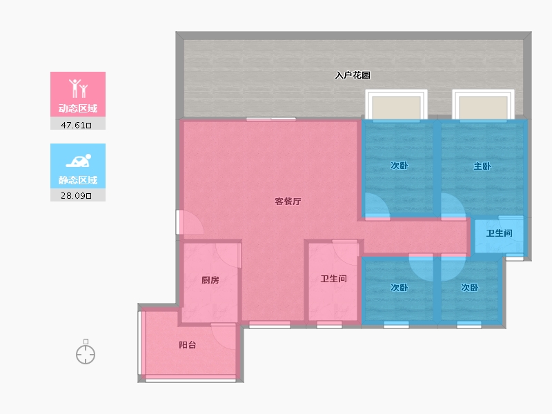 广东省-深圳市-万裕椰风海岸-93.02-户型库-动静分区