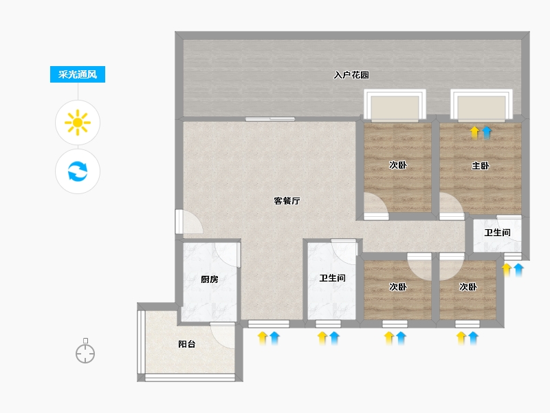 广东省-深圳市-万裕椰风海岸-93.02-户型库-采光通风