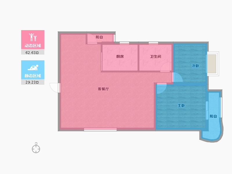 广东省-深圳市-侨城豪苑(一期)-83.13-户型库-动静分区