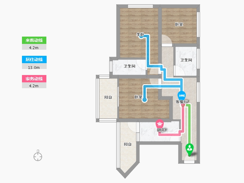 广东省-深圳市-华润城润府一期-61.42-户型库-动静线