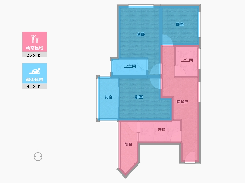 广东省-深圳市-华润城润府一期-61.42-户型库-动静分区