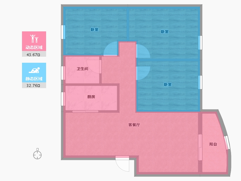 广东省-深圳市-学林雅院-69.24-户型库-动静分区