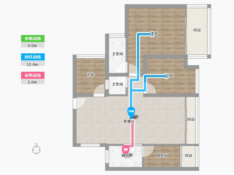 广东省-深圳市-南光城市花园-78.71-户型库-动静线