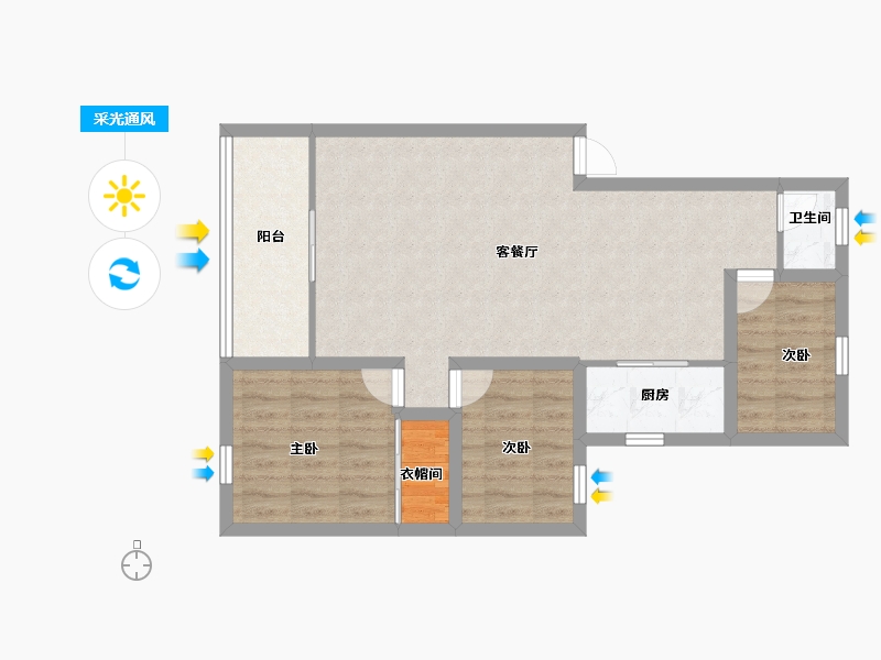 广东省-深圳市-碧榕湾-75.20-户型库-采光通风