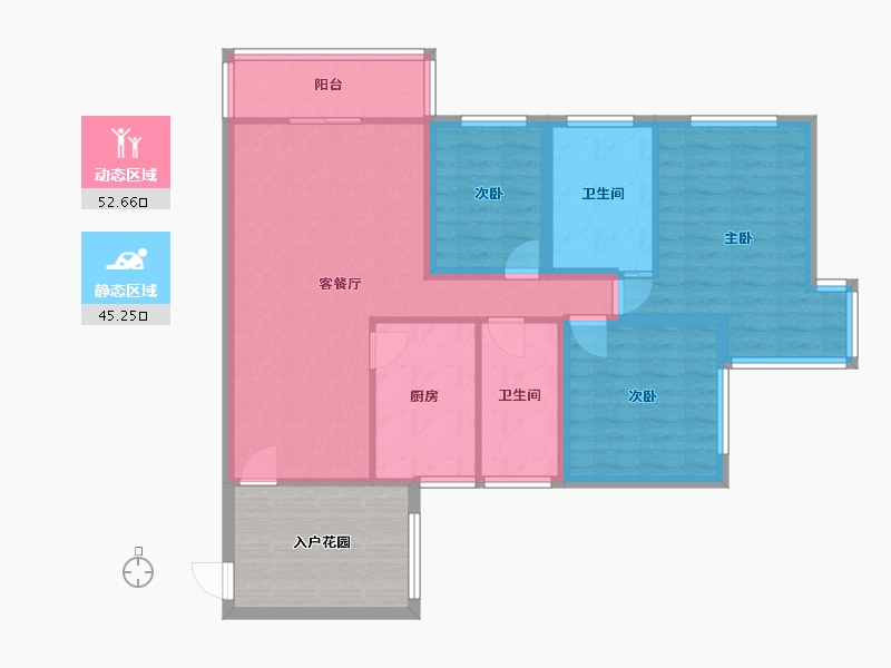 广东省-深圳市-壹克拉-97.23-户型库-动静分区