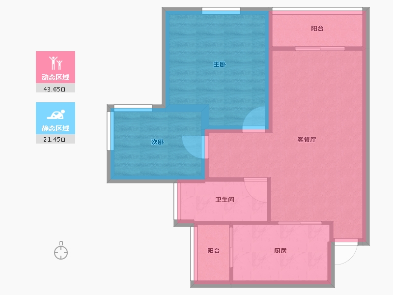 广东省-深圳市-缤纷时代家园-57.87-户型库-动静分区