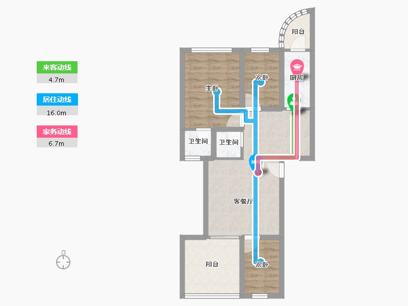 广东省-深圳市-祥祺花园-61.78-户型库-动静线