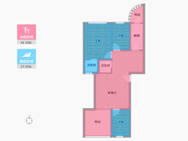 广东省-深圳市-祥祺花园-61.78-户型库-动静分区