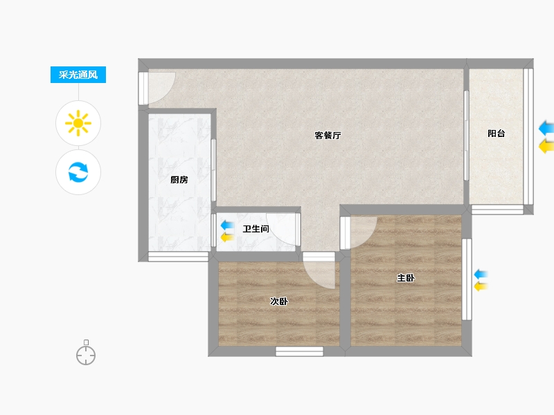 广东省-深圳市-青湖山庄-50.06-户型库-采光通风