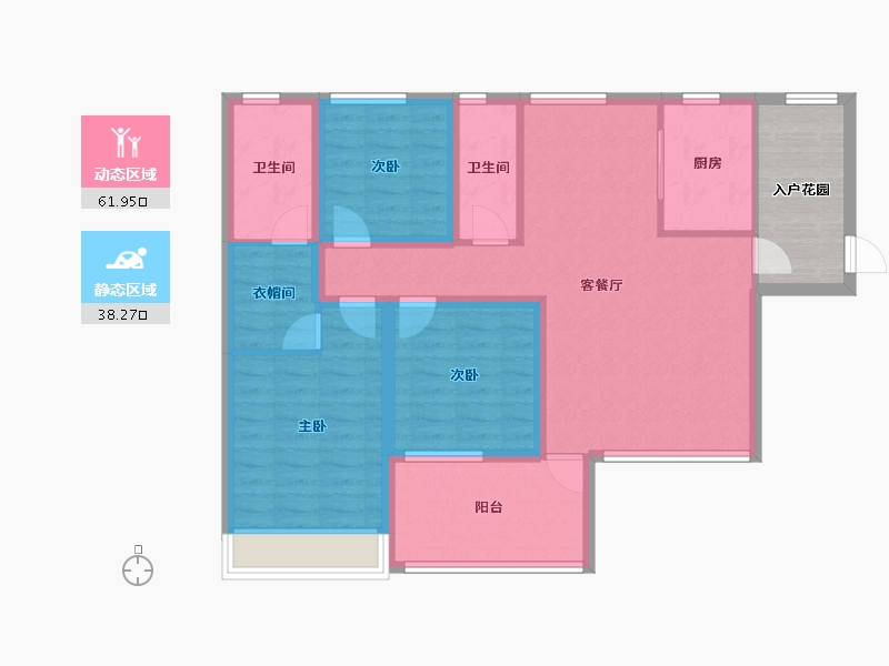 广东省-深圳市-壹克拉-96.01-户型库-动静分区