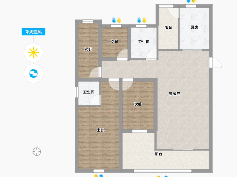 广东省-深圳市-中粮鸿云-103.48-户型库-采光通风