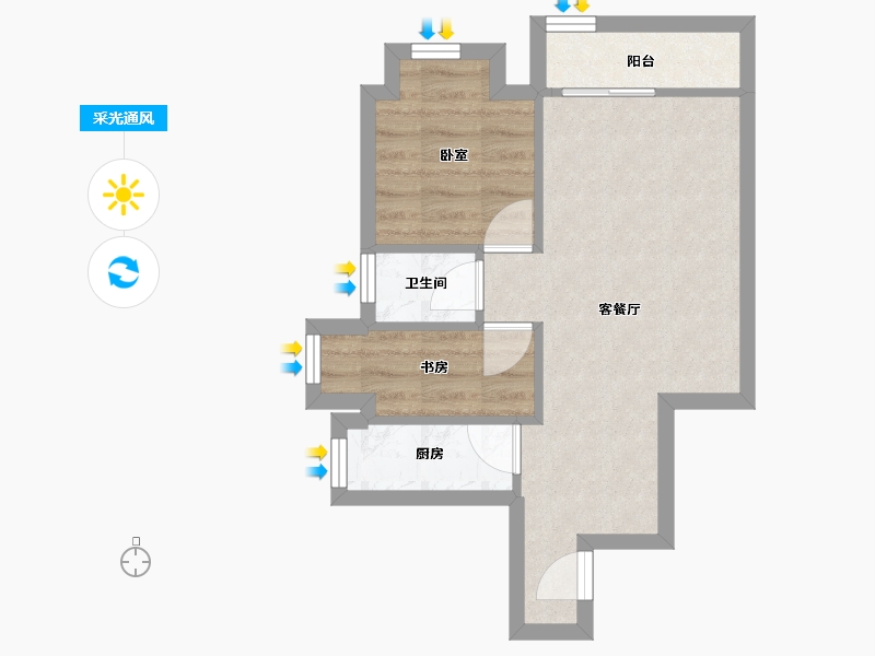 广东省-深圳市-名泰轩-41.73-户型库-采光通风