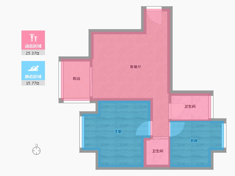 广东省-深圳市-国际名园-35.54-户型库-动静分区