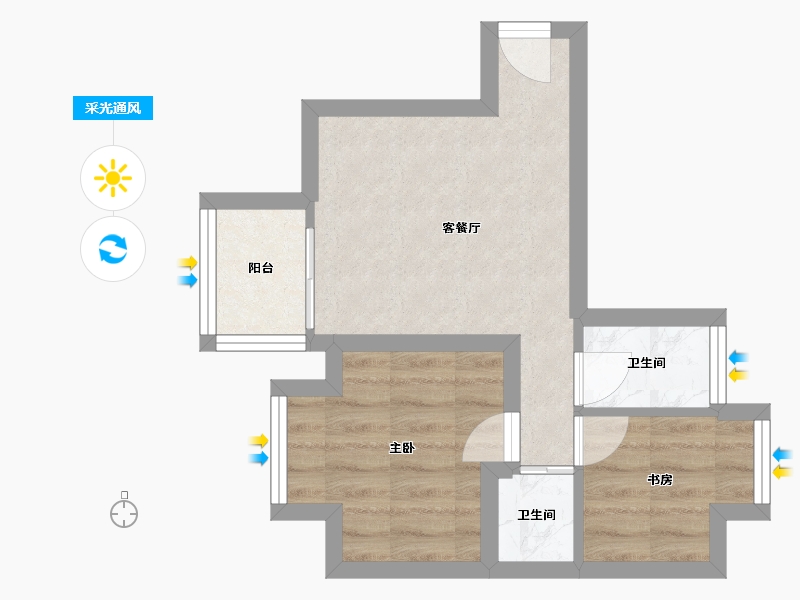 广东省-深圳市-国际名园-35.54-户型库-采光通风