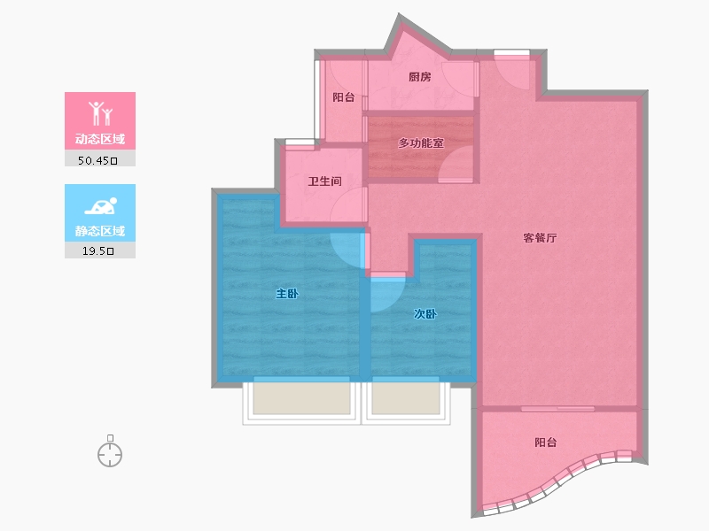 广东省-深圳市-金泓凯旋城-61.69-户型库-动静分区