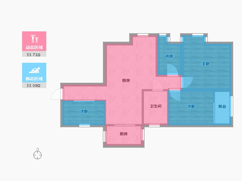 广东省-深圳市-时代骄子大厦-58.70-户型库-动静分区