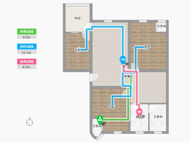 广东省-深圳市-开屏花园-86.41-户型库-动静线