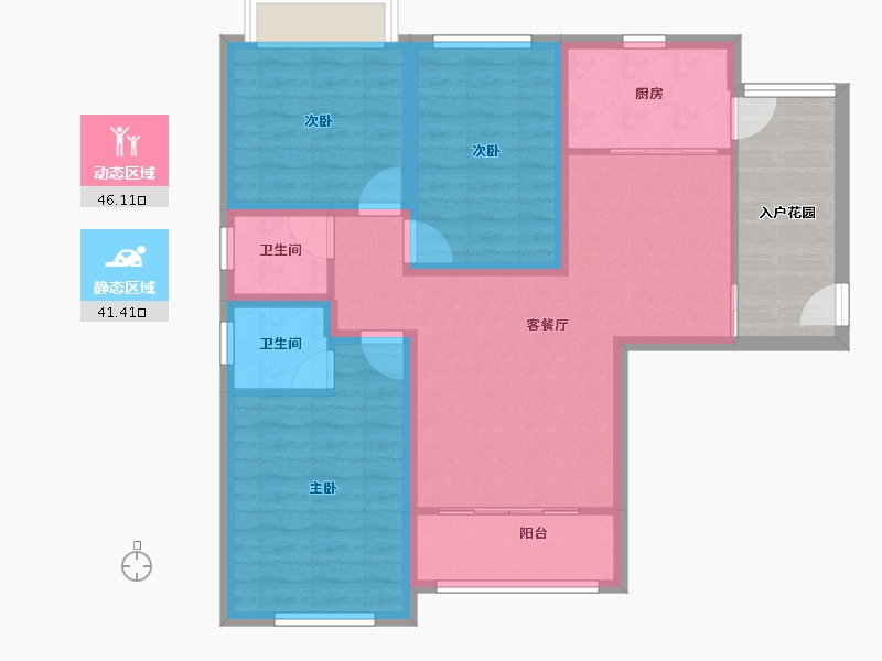 广东省-深圳市-华南西苑-86.16-户型库-动静分区