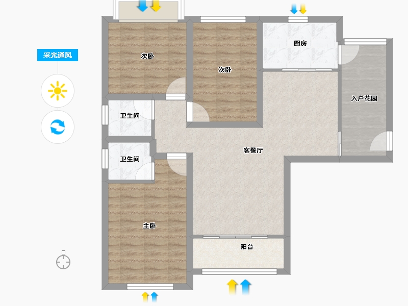 广东省-深圳市-华南西苑-86.16-户型库-采光通风