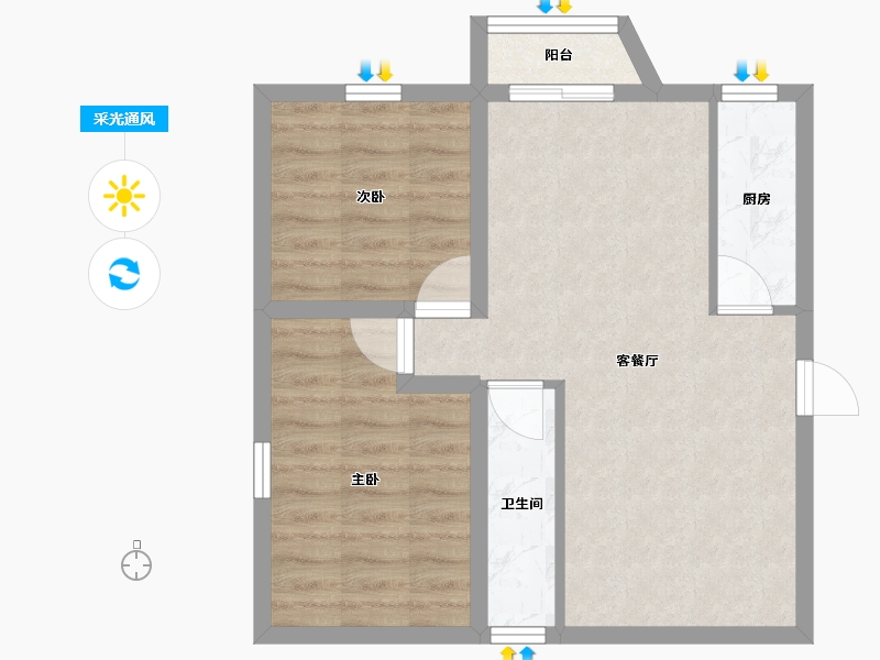 广东省-深圳市-金鼎大厦-55.26-户型库-采光通风