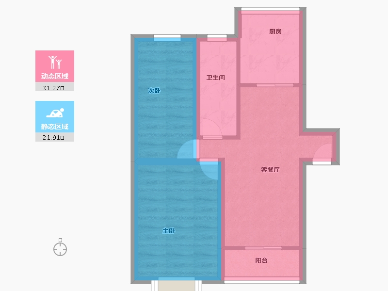 广东省-深圳市-桃源居12区（桃源居）-46.40-户型库-动静分区