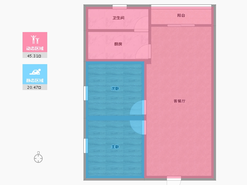 广东省-深圳市-同乐大厦-58.73-户型库-动静分区