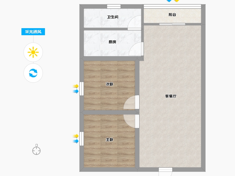 广东省-深圳市-同乐大厦-58.73-户型库-采光通风