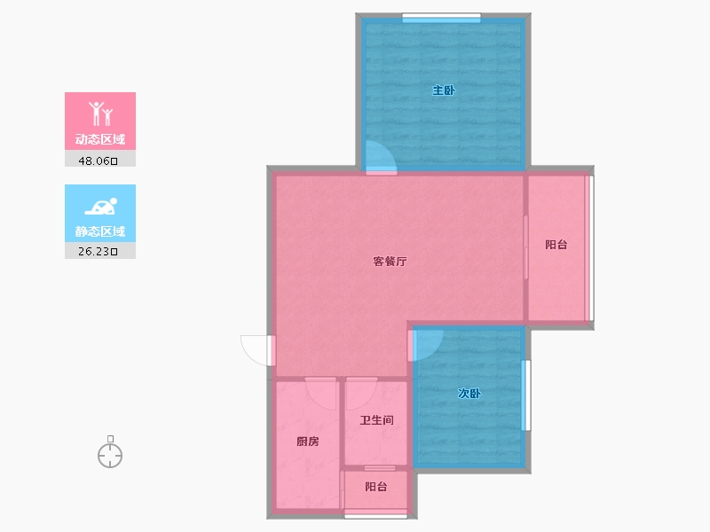 广东省-深圳市-汇宾广场-66.67-户型库-动静分区