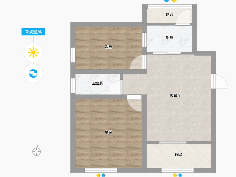 广东省-深圳市-东悦名轩-53.12-户型库-采光通风