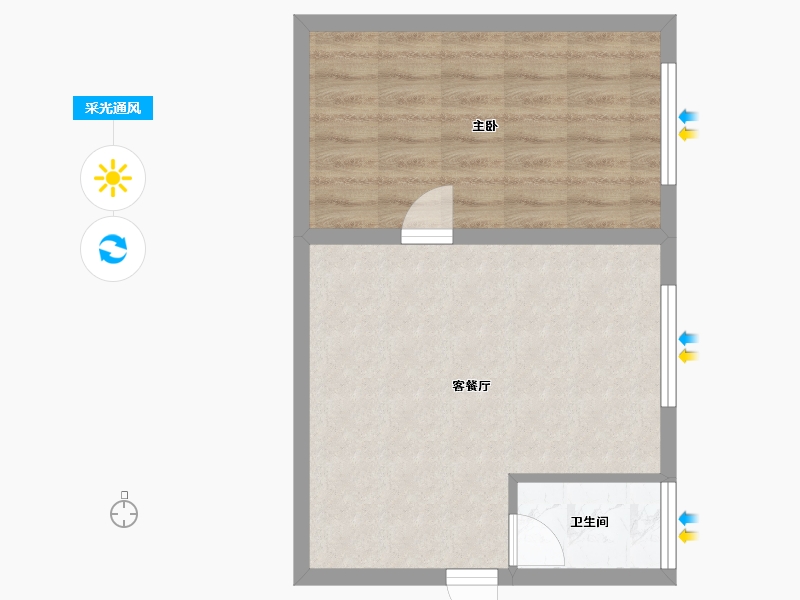 广东省-深圳市-港逸豪庭-43.42-户型库-采光通风