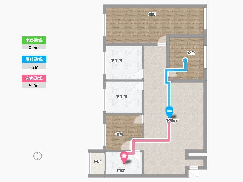 广东省-深圳市-百仕达花园(一期)-93.00-户型库-动静线