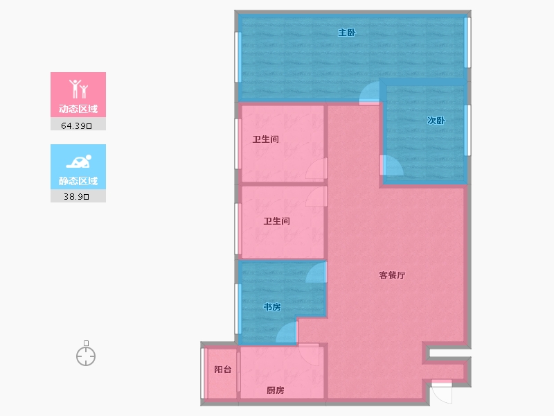 广东省-深圳市-百仕达花园(一期)-93.00-户型库-动静分区