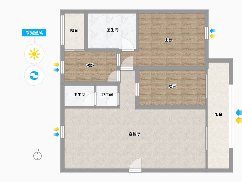 广东省-深圳市-中粮鸿云-91.76-户型库-采光通风