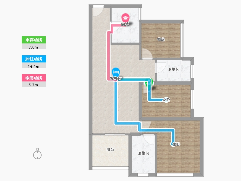 广东省-深圳市-万科翡丽郡-79.90-户型库-动静线