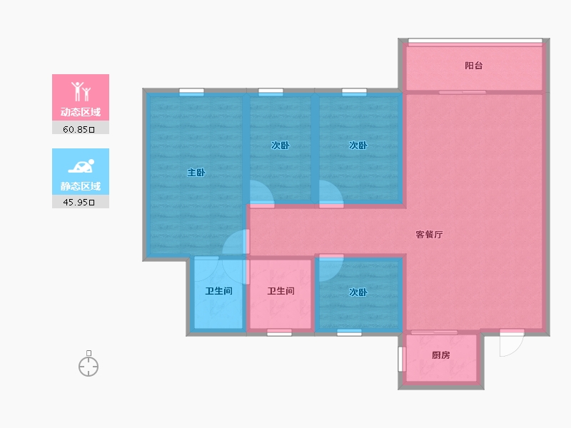 广东省-深圳市-阳基新天地-95.20-户型库-动静分区