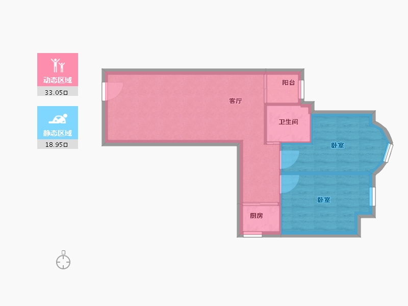 湖北省-黄冈市-凯悦华庭-46.49-户型库-动静分区