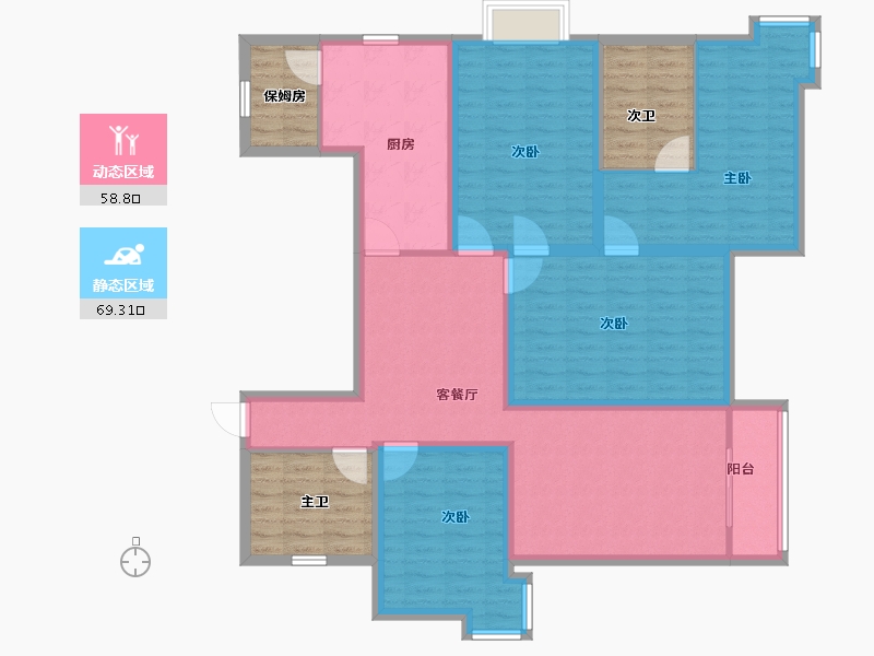 广东省-深圳市-美庐锦园-132.80-户型库-动静分区