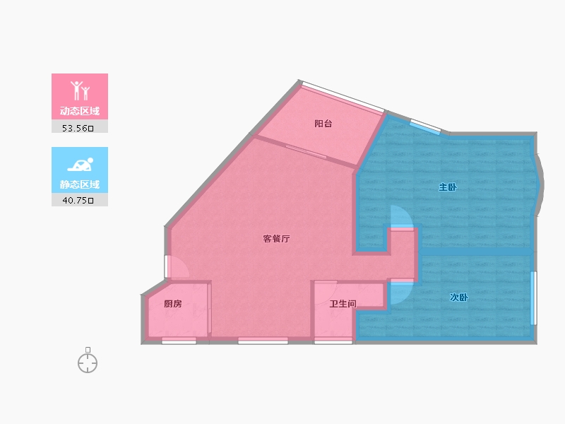 广东省-深圳市-大陆庄园-85.05-户型库-动静分区