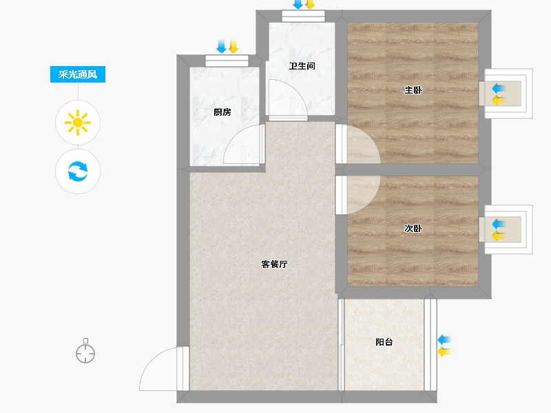 广东省-深圳市-汇宾广场-37.82-户型库-采光通风